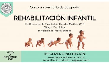 Imagen CURSO DE POSGRADO UNIVERSITARIO DE REHABILITACIÓN INFANTIL 2022