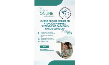 Imagen 3° CURSO ASINCRÓNICO: CLÍNICA MÉDICA EN ATENCIÓN PRIMARIA. APRENDIZAJE BASADO EN CASOS CLÍNICOS” – AÑO 2025.